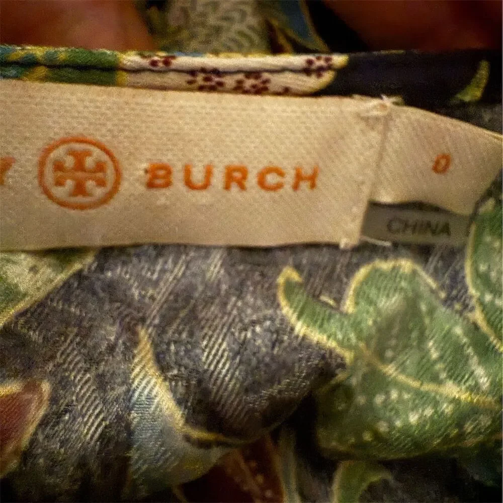 Tory Burch silk Floral Knee Length Dress Size 0 Multicolor